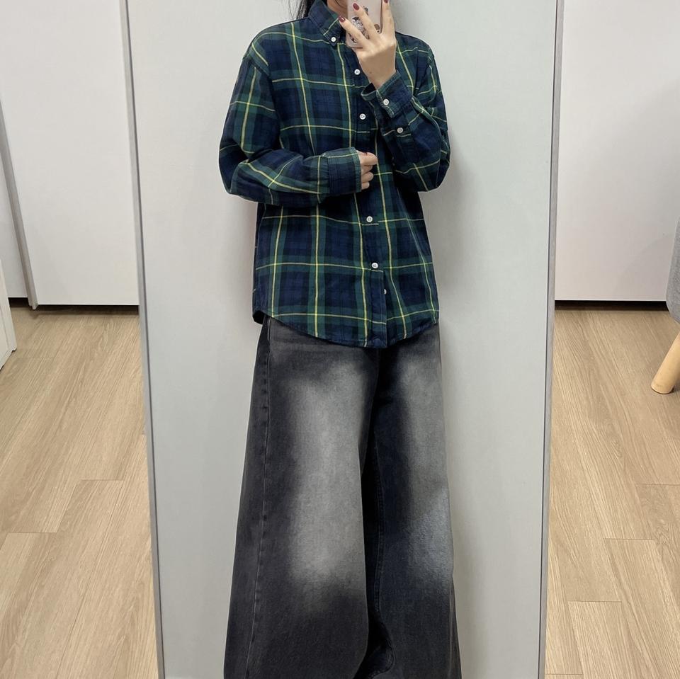 폴로 랄프로렌 타탄체크 오버핏 셔츠 남방