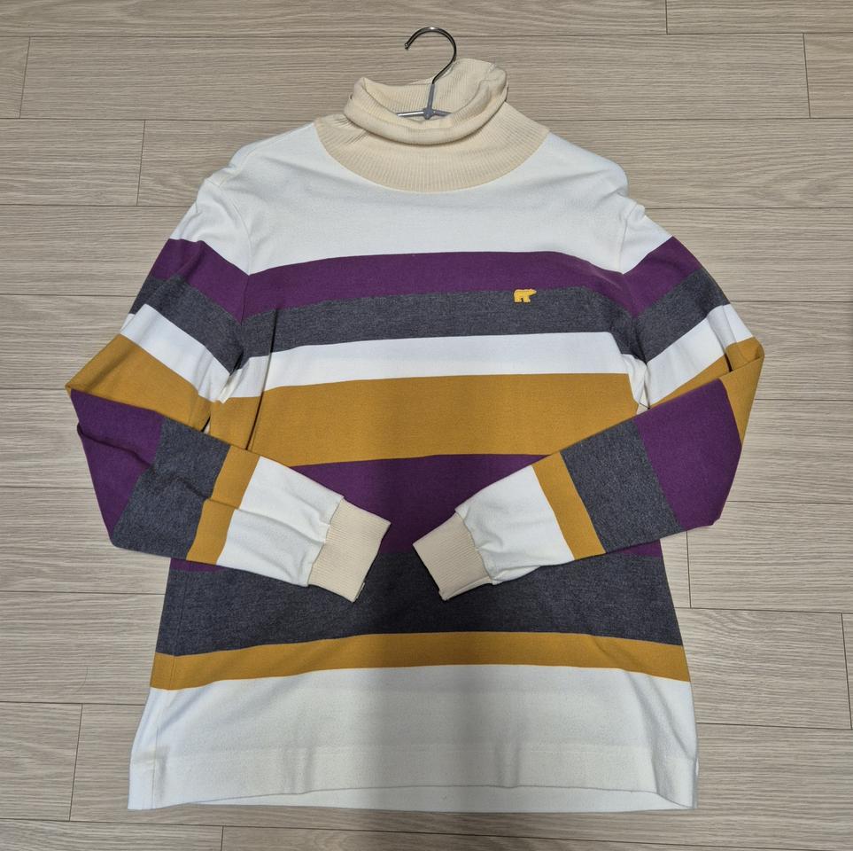 스트라이프 목폴라 티셔츠