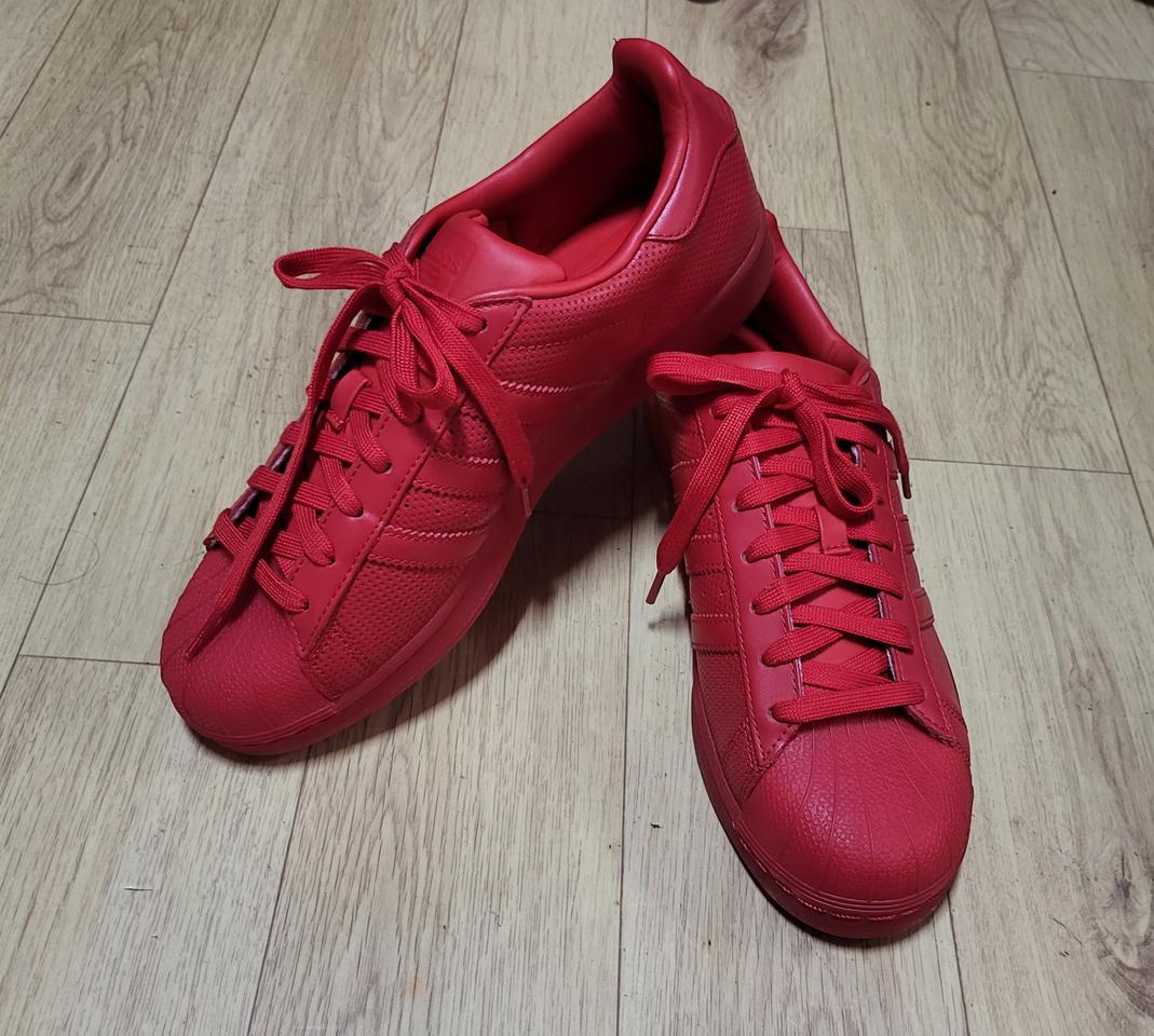 260) 아디다스 슈퍼스타 레드  스니커즈