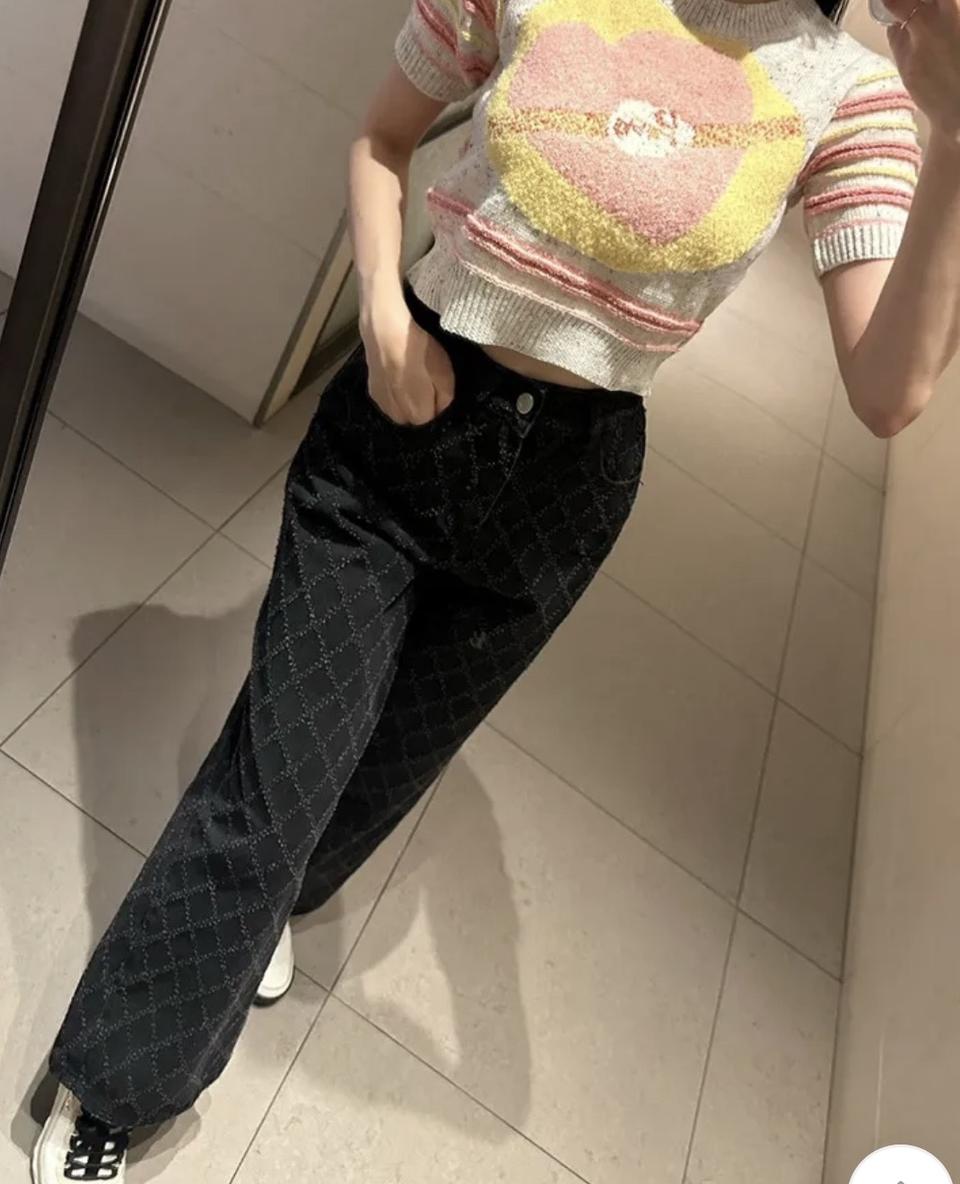 다이아 흑청데님팬츠