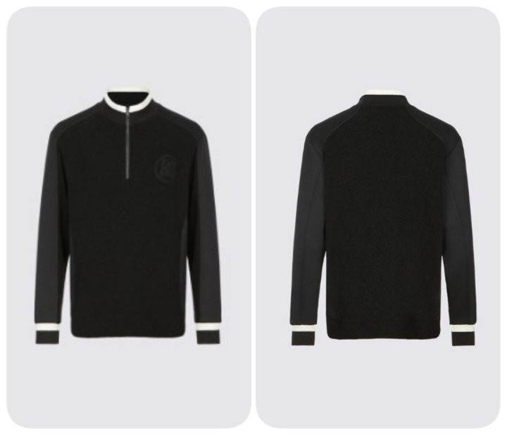 지어포 라운딩 방풍기능성 집업 니트