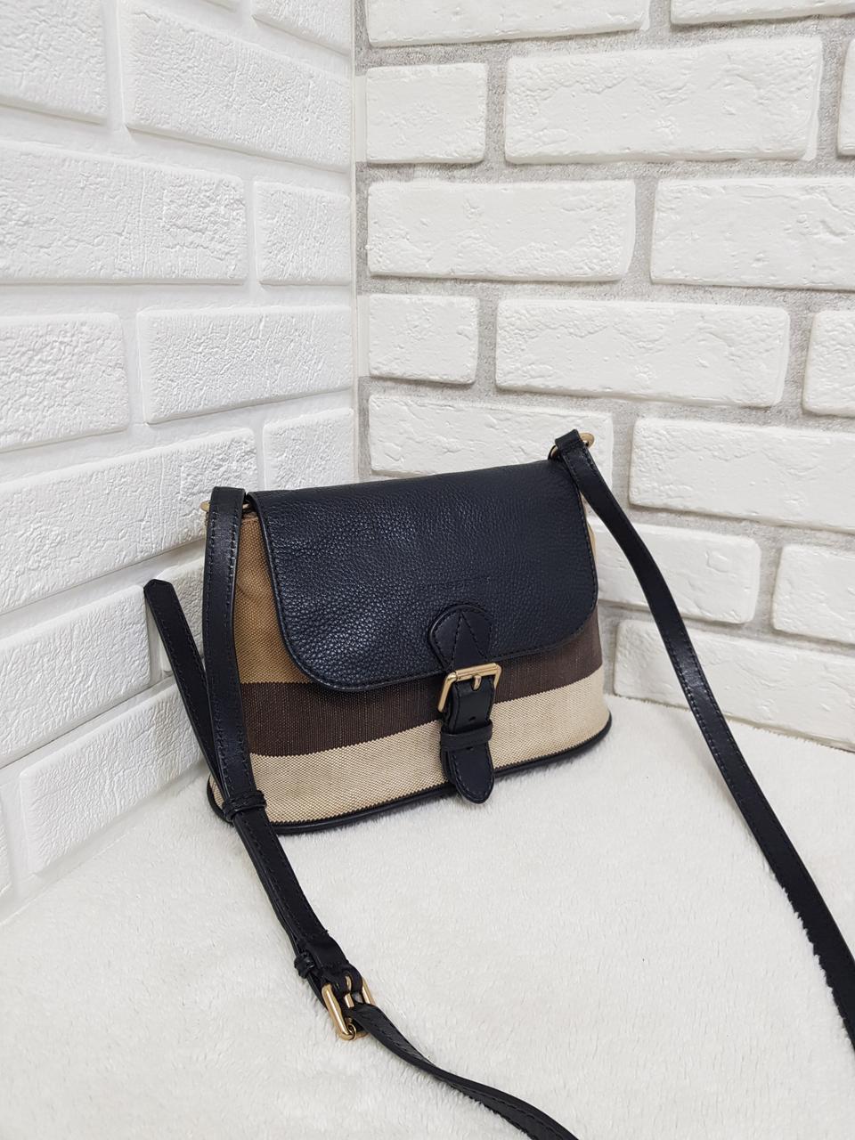 [정품] 버버리 캔버스 스트라이프 크로스백