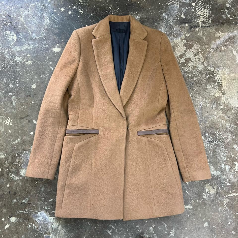 82) 한섬 시스템 캐시미어 앙고라 울 혼방 코트