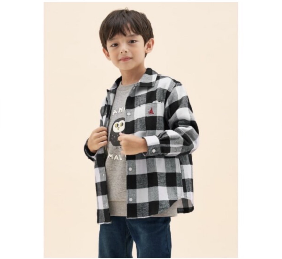 150) 빈폴 주니어 플란넬 체크셔츠 남방