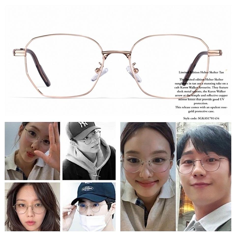 엔틱 빈티지 골드테 사각 안경