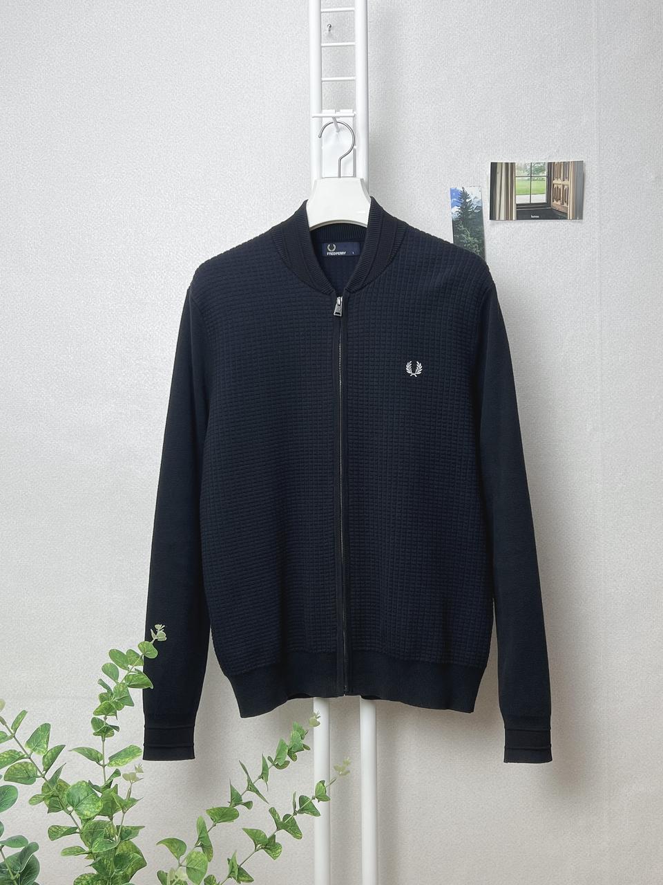 프레드페리 남성 코튼 니트집업 L