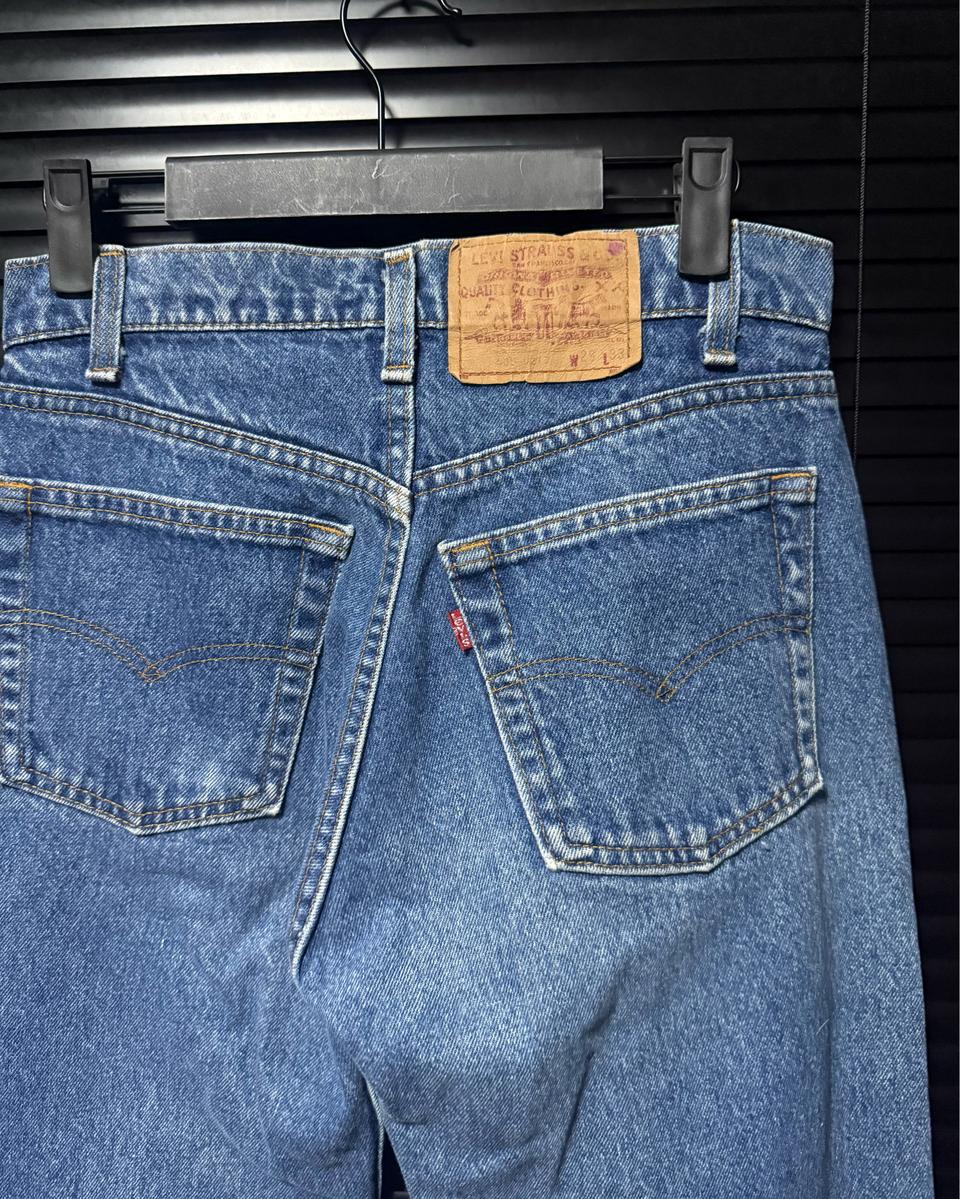 리바이스 505-0217 90‘s 빈티지 워싱 데님 진청 워크 팬츠 29