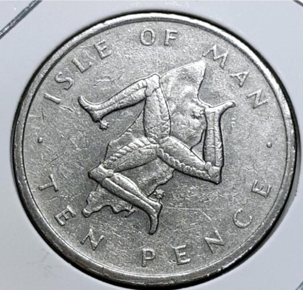 영국 맨섬 1976년 10펜스.외국주화 주화 화폐 동전