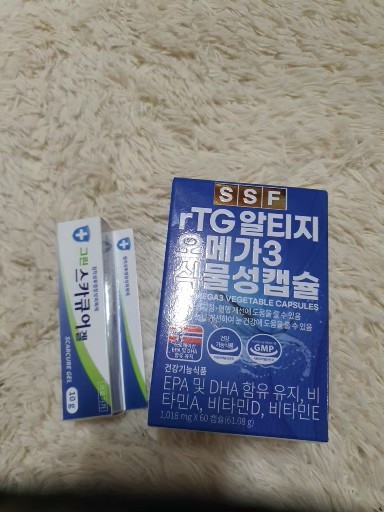 새상품/SSF rTG 알티지 오메가3 식물성 캡슐과 스카 큐어 겔 10g