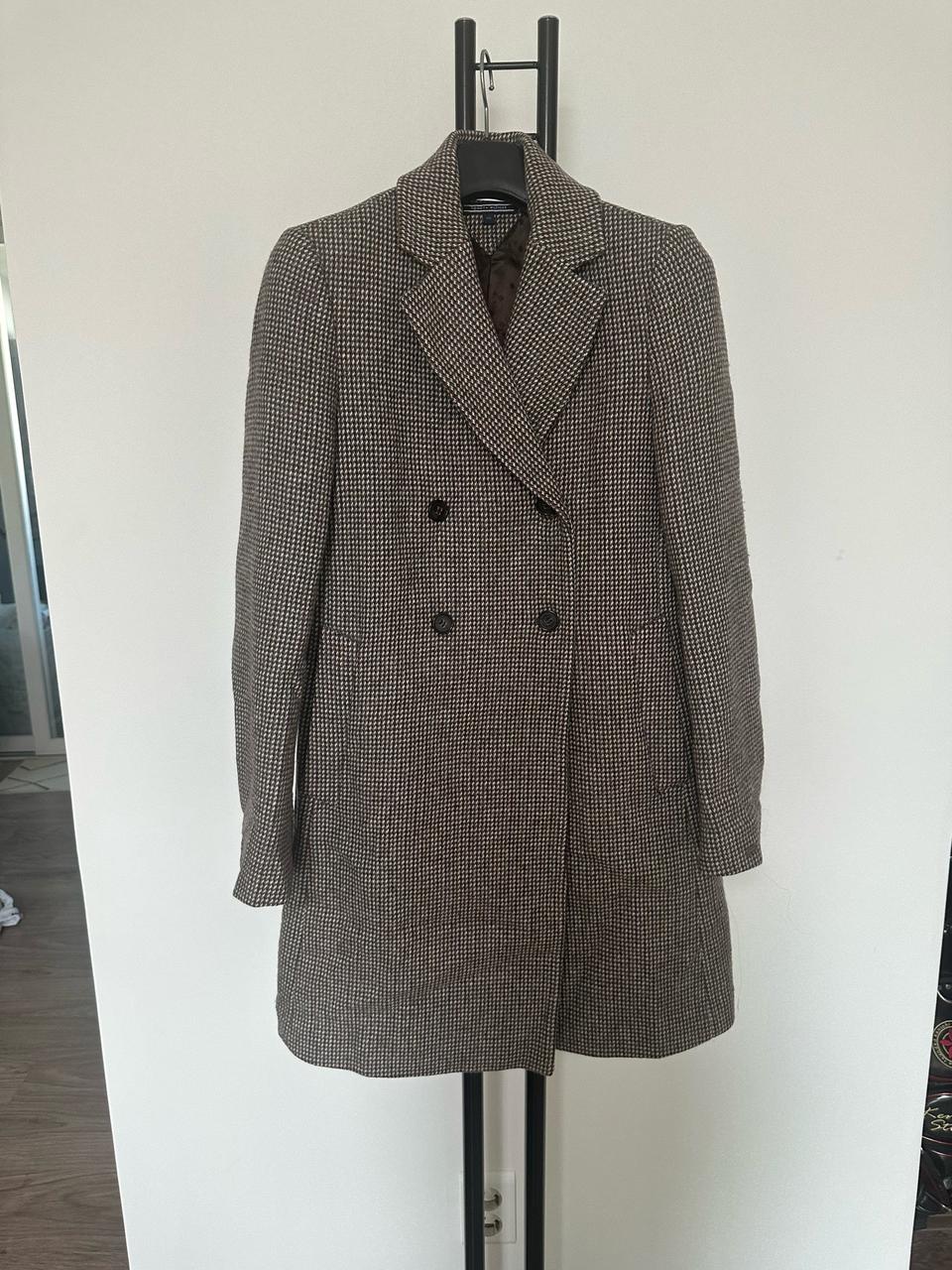 타미힐피거 하운드투스 더블 브레스트 코트 -XS