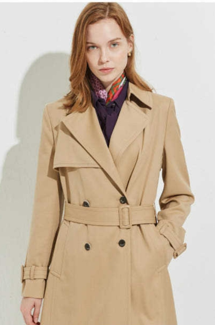 아이잗컬렉션 블랙라벨 더블 브레이스티드 울 트렌치코트 55사이즈