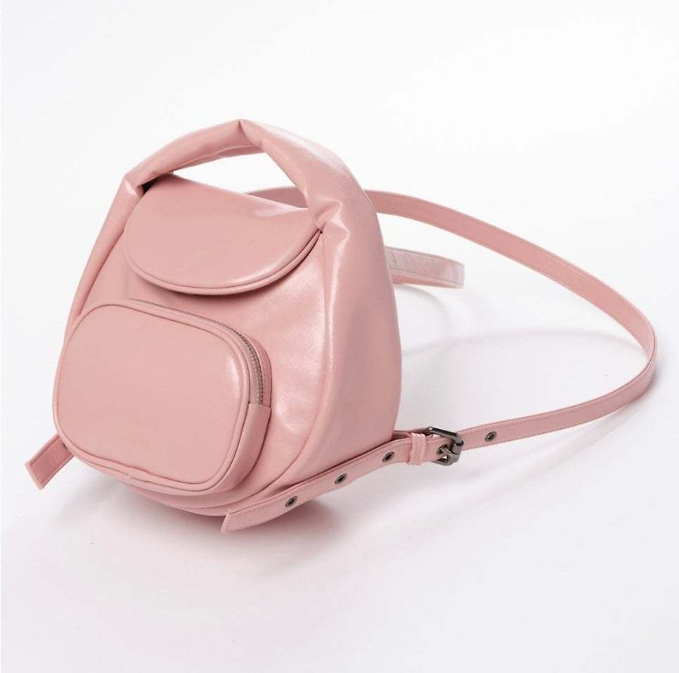 세이모온도 플랩 머그 백팩 S 크링클 핑크