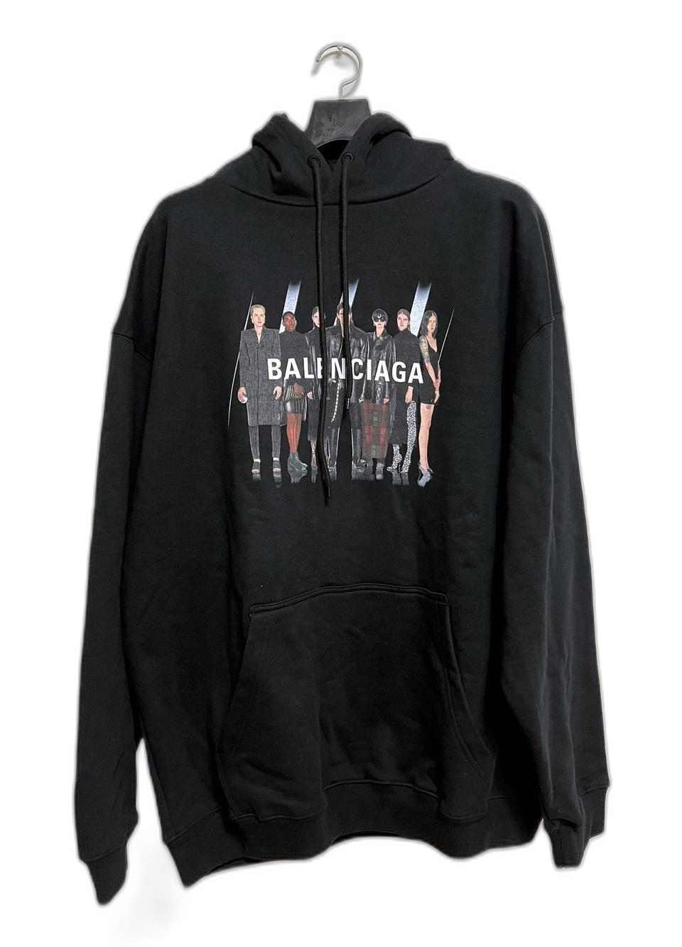발렌시아가 후드 리얼 아트워크 블랙 M사이즈