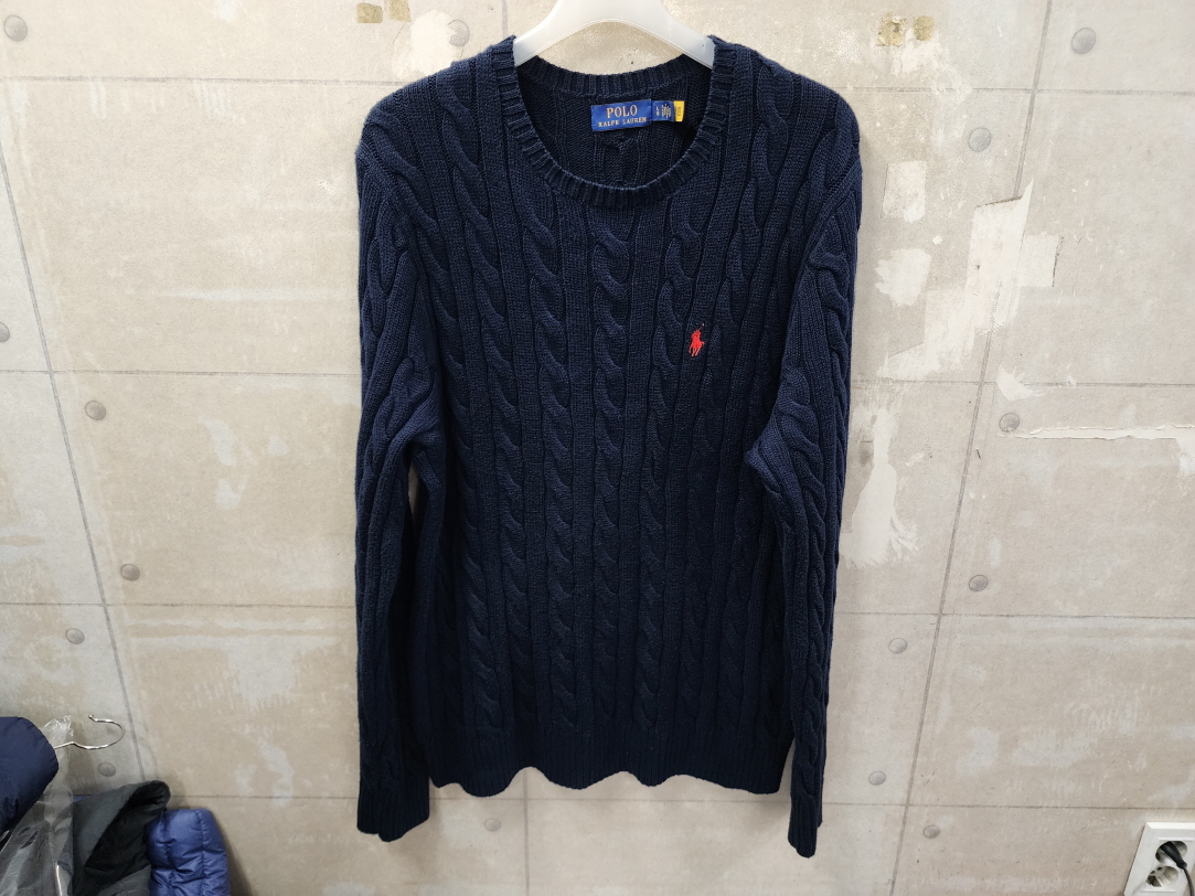 폴로 POLO 정품 남성 꽈배기 니트/105size/상태우수 