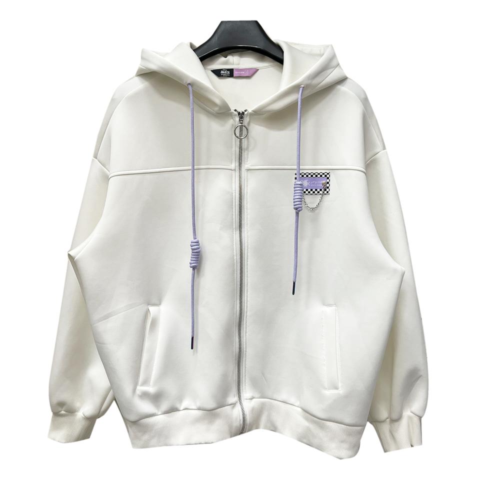 디즈니 앨리스 x Tonlion 네오프렌 오버핏 후드 집업 L