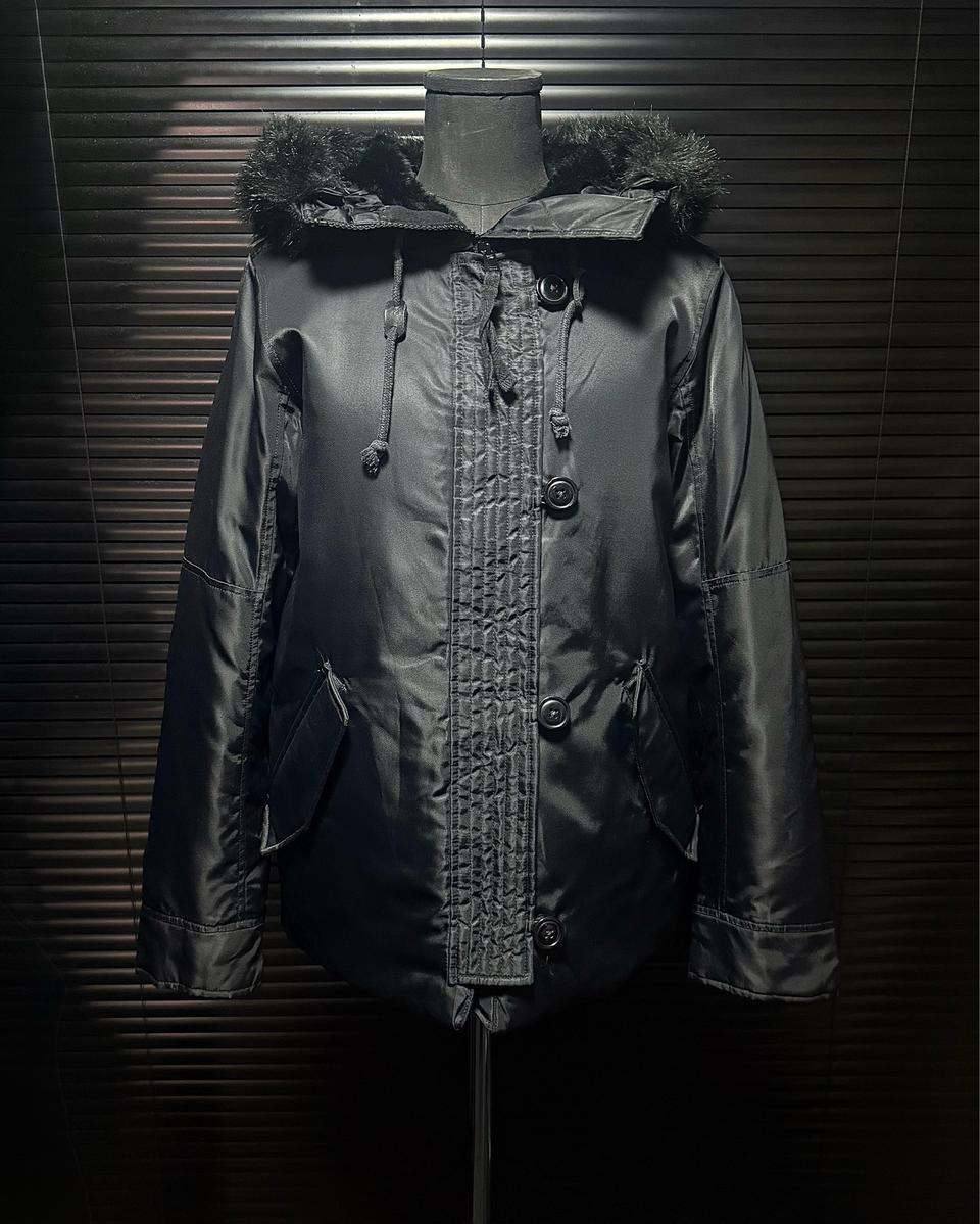 리바이스 N3B 야상 다운 패딩 점퍼 개파카 워크 자켓 털 퍼 블랙 S