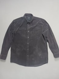 [L] 무신사 스탠다드 릴렉스핏 코듀로이 셔츠 다크그레이