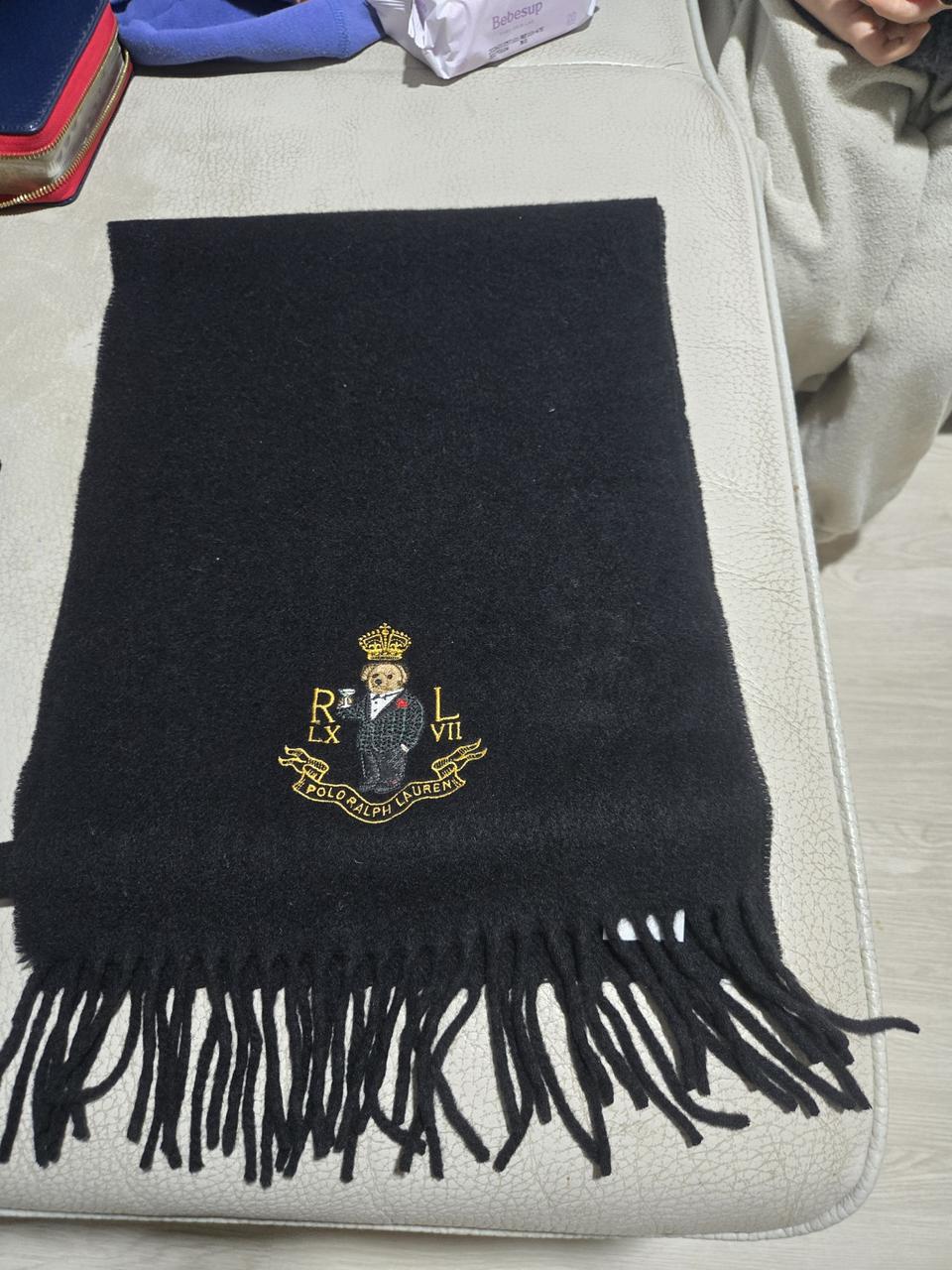 폴로 랄프로렌 블랙 곰돌이 머플러