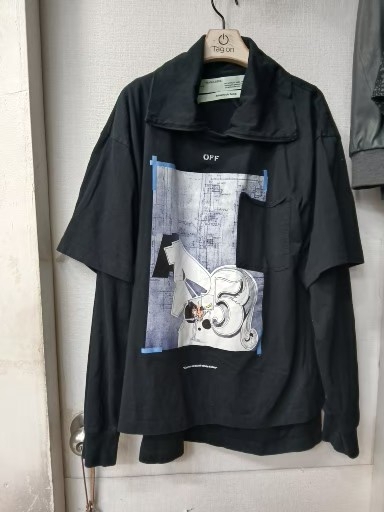 오프화이트 반팔 긴팔 티M