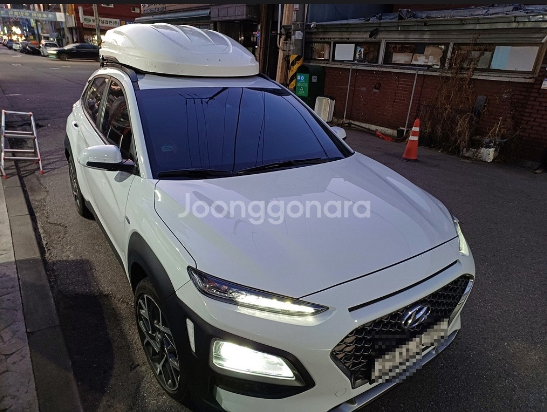 구형 코나 코토 일체형 루프박스(화이트유광)