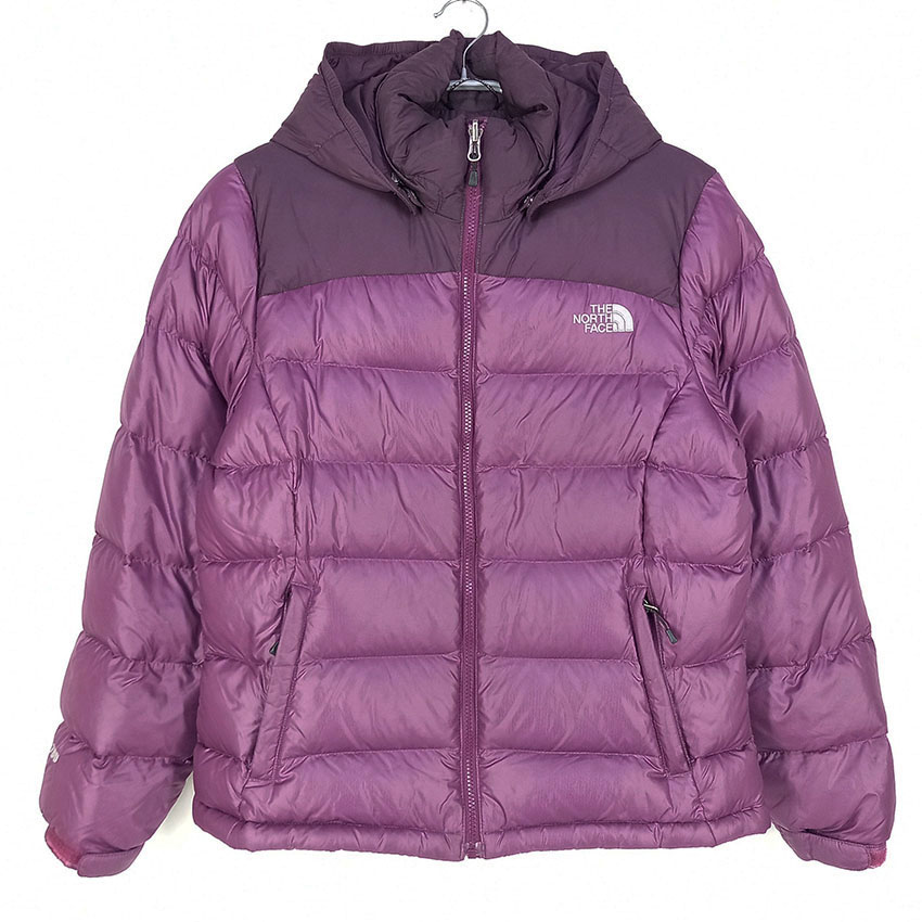노스페이스700 여 후드탈부착 구스다운 패딩 퍼플95 (HU27452)