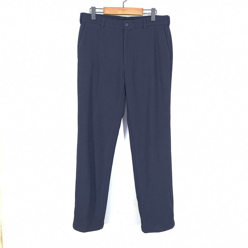 울시 남성 동절기 기모 일자 스판끼 슬랙스 네이비 (HU42816)