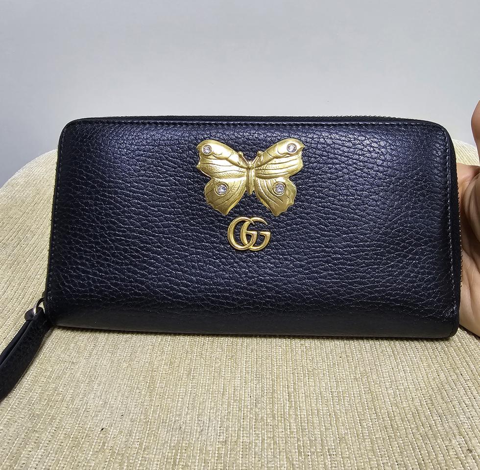 구찌 장지갑 애니멀 파르팔레 나비금장장식 정품 운포