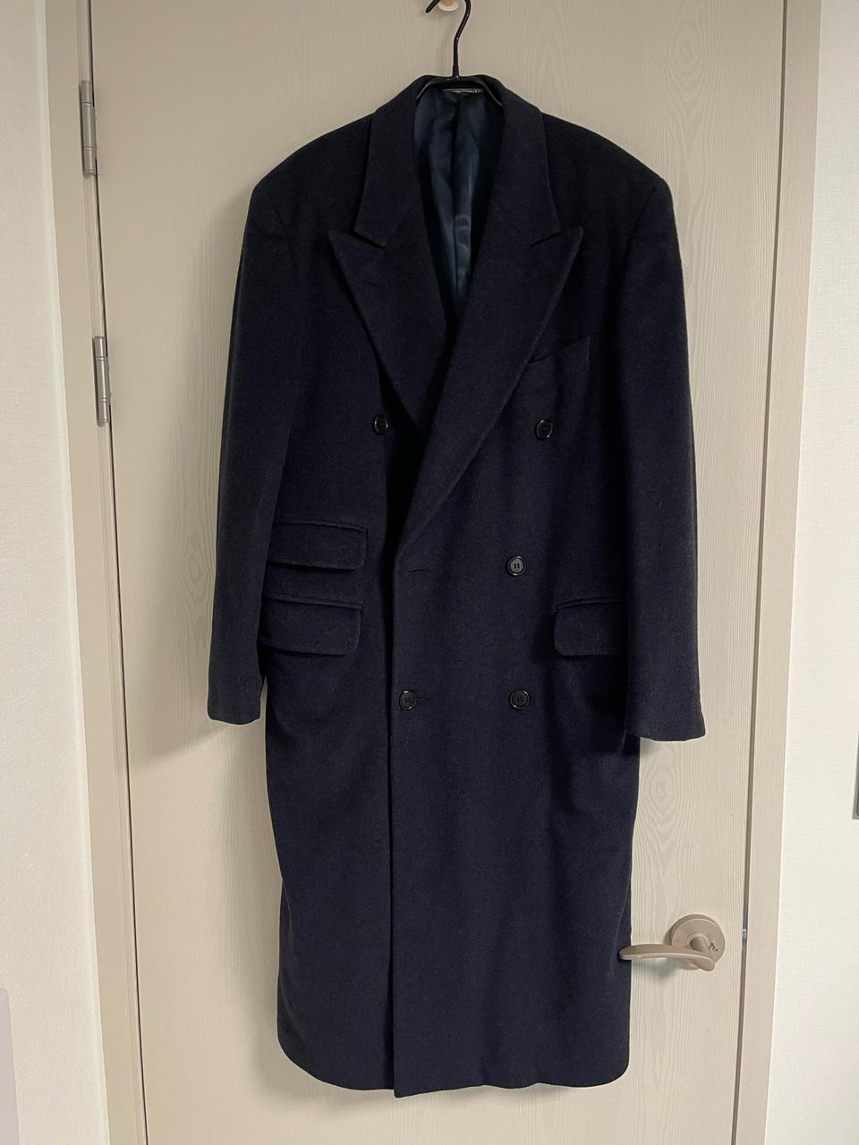 빈티지 발렌티노 꾸뛰르 캐시미어100%더블 롱 코트 48R