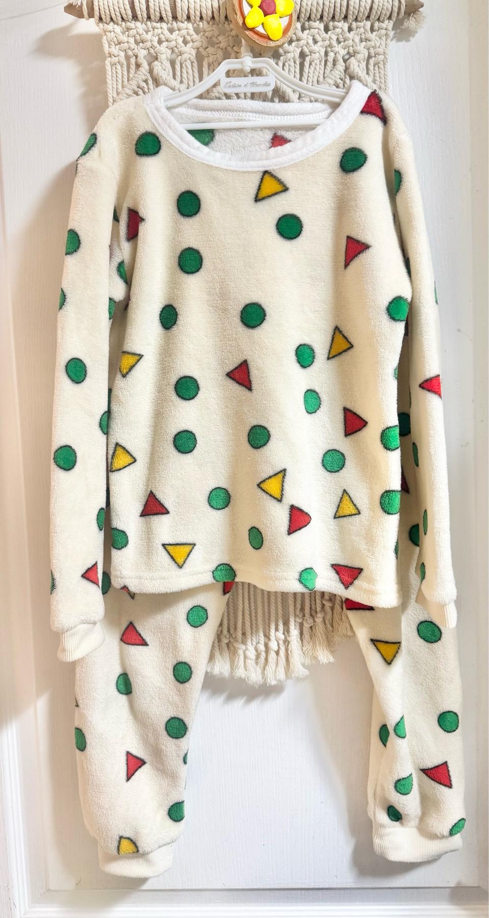 유아 아동 도형 밍크 극세사 수면잠옷 75 (130사이즈)