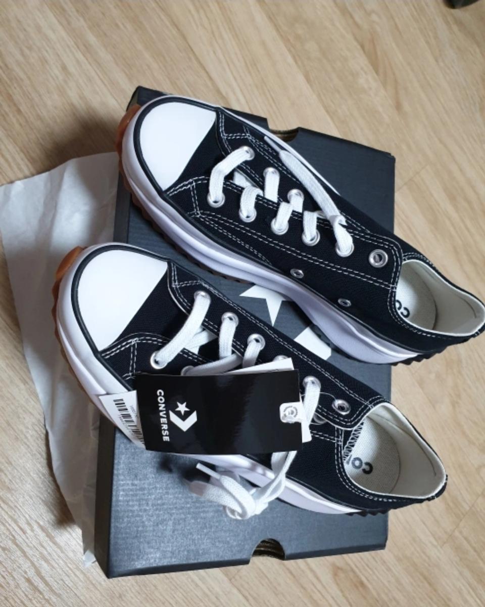 컨버스 하이크 런스타 로우 블랙240 새상품