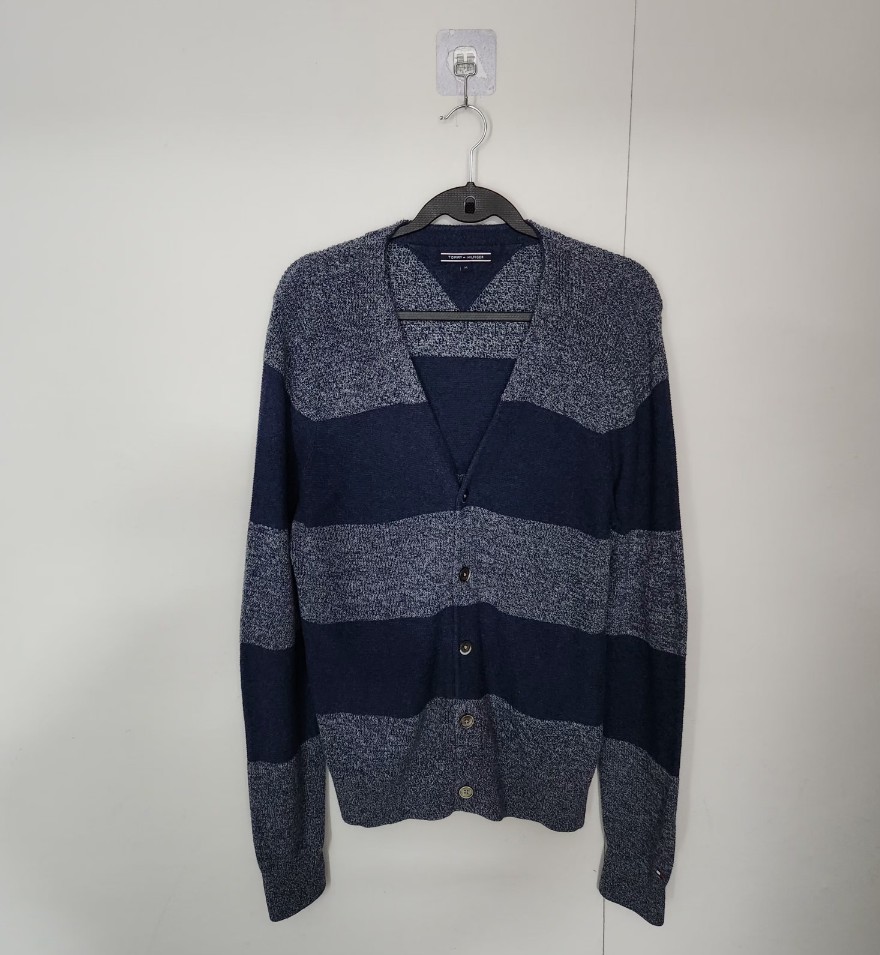 [타미힐피거] 95 남 브이넥가디건 니트가디건