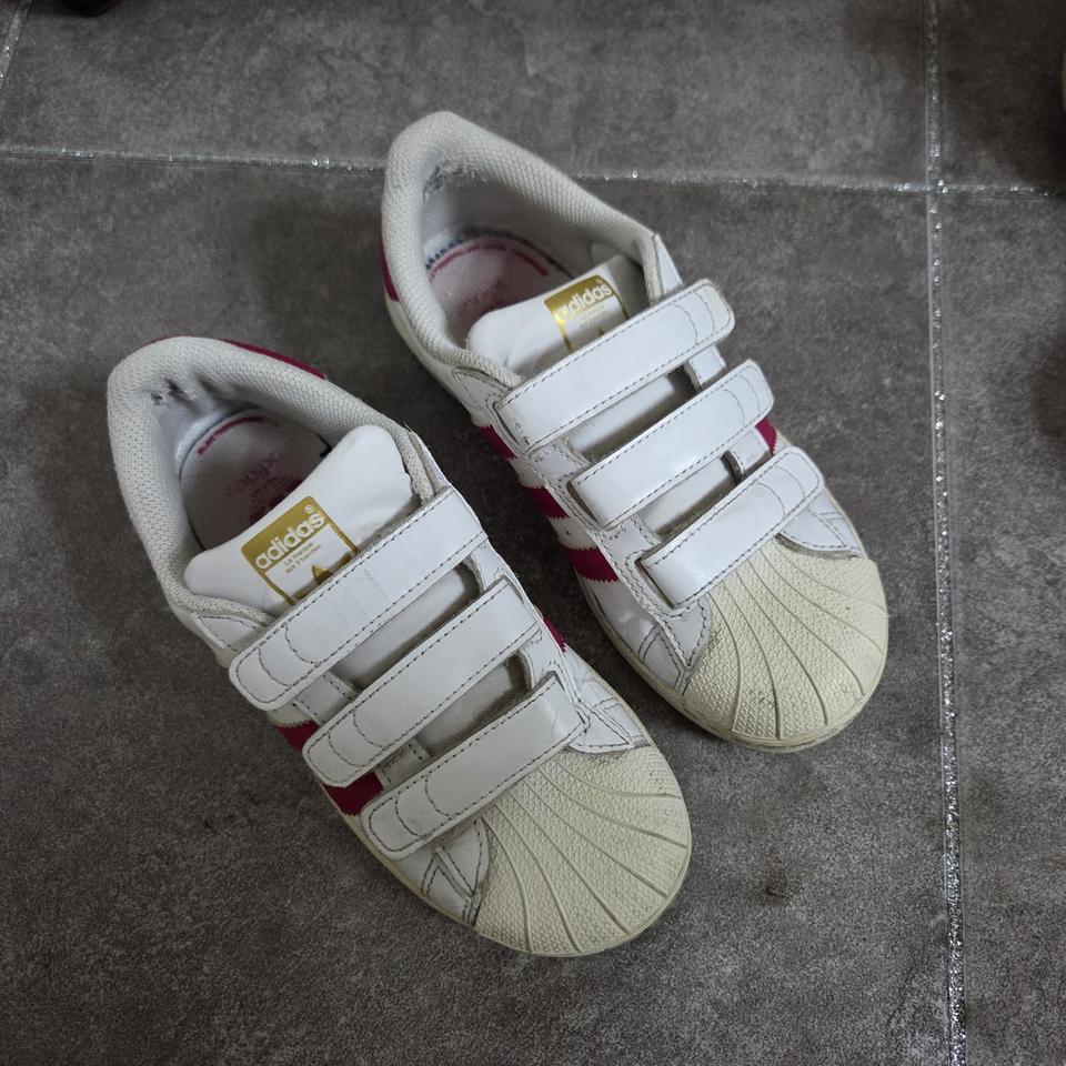 아디다스키즈 슈퍼스타 벨크로 찍찍이 운동화 205mm