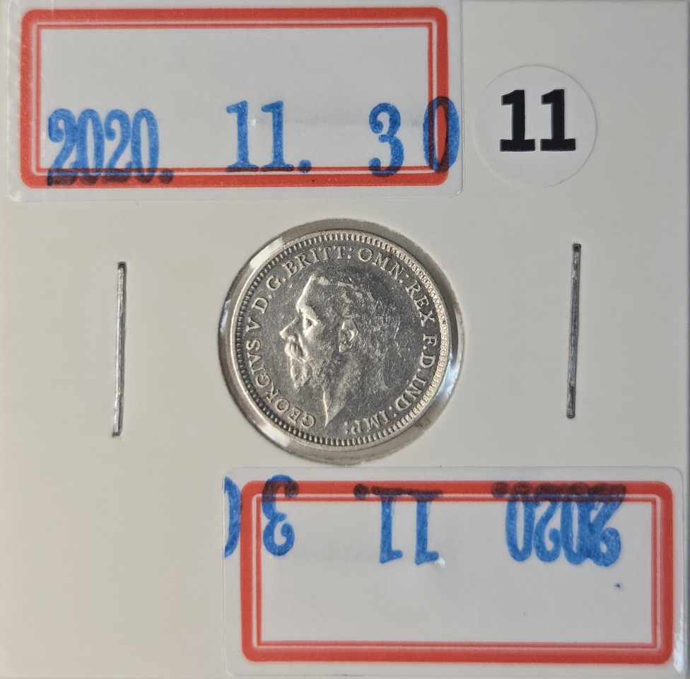 A02Z 미사용 1931년 조지5세국왕 구슬모양도안 안압에러 은화