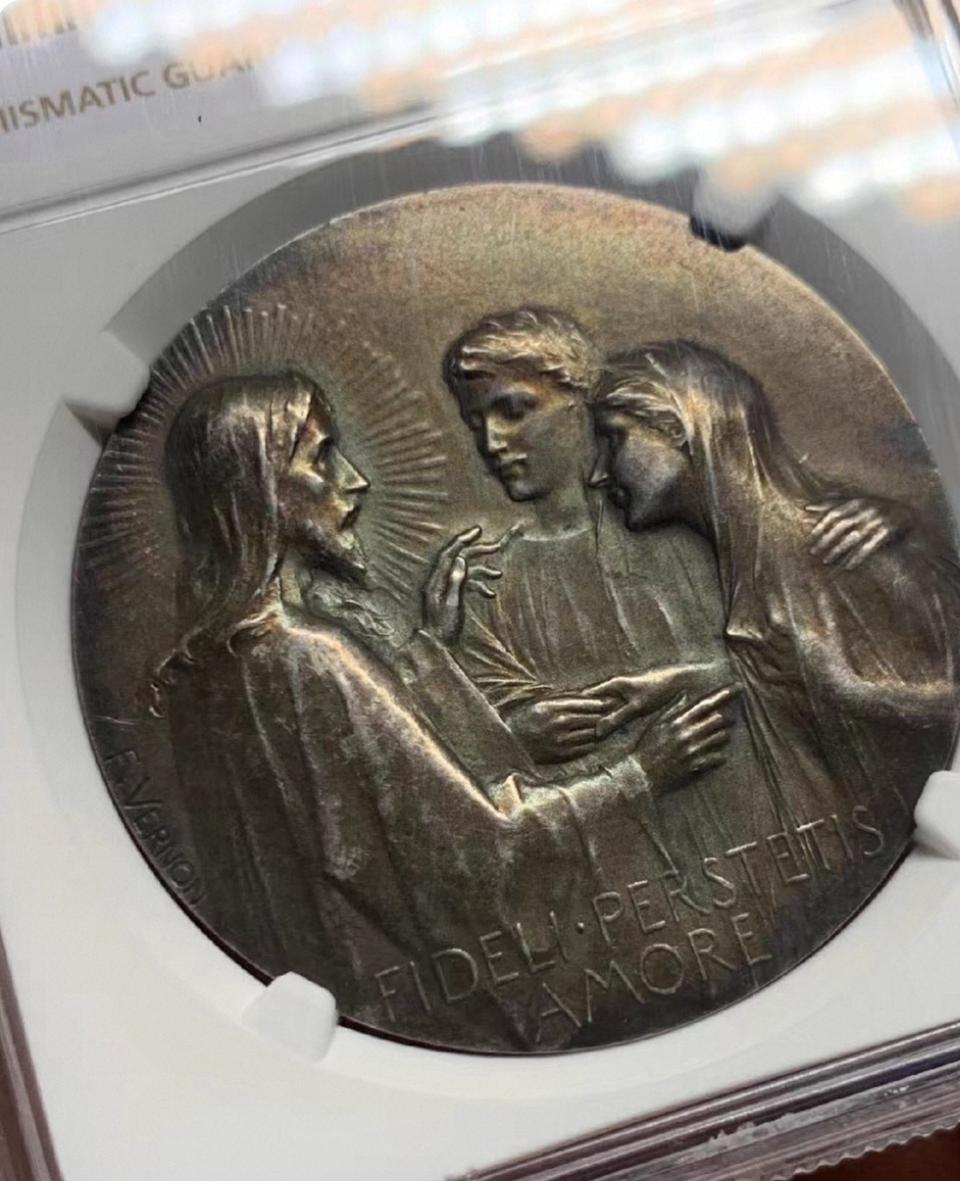 옛날 예수 순은메달