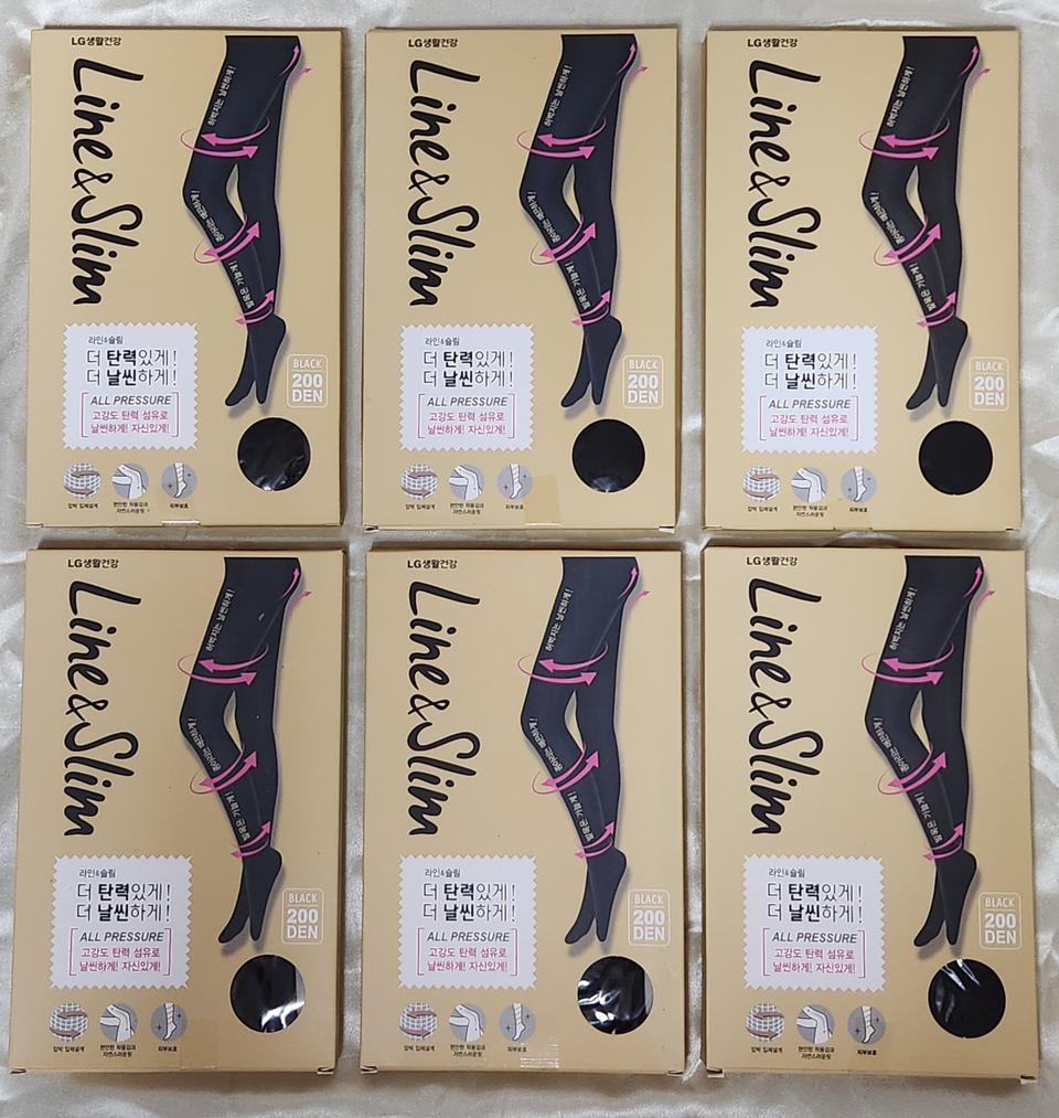 LG생활건강 Line&Slim 올압박 200D 스타킹 블랙