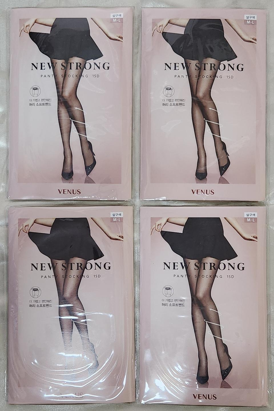 비너스 뉴스트롱 팬티스타킹 15D 살구색 M-L 4족
