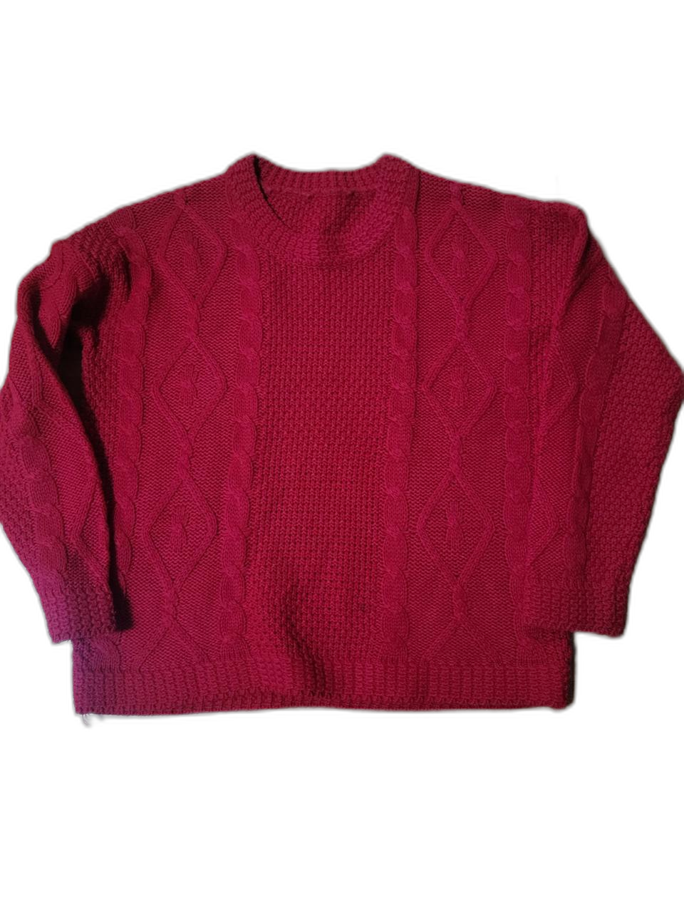 빨강케이블니트스웨터