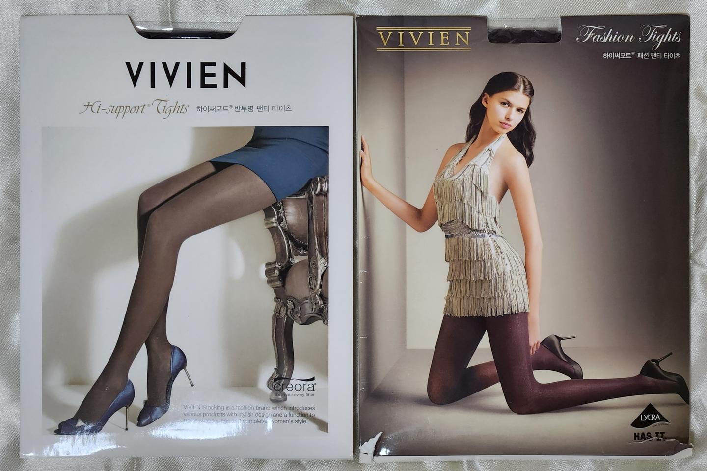 비비안 하이서포트 / 패션 타이즈 2개(블랙, 브라운)