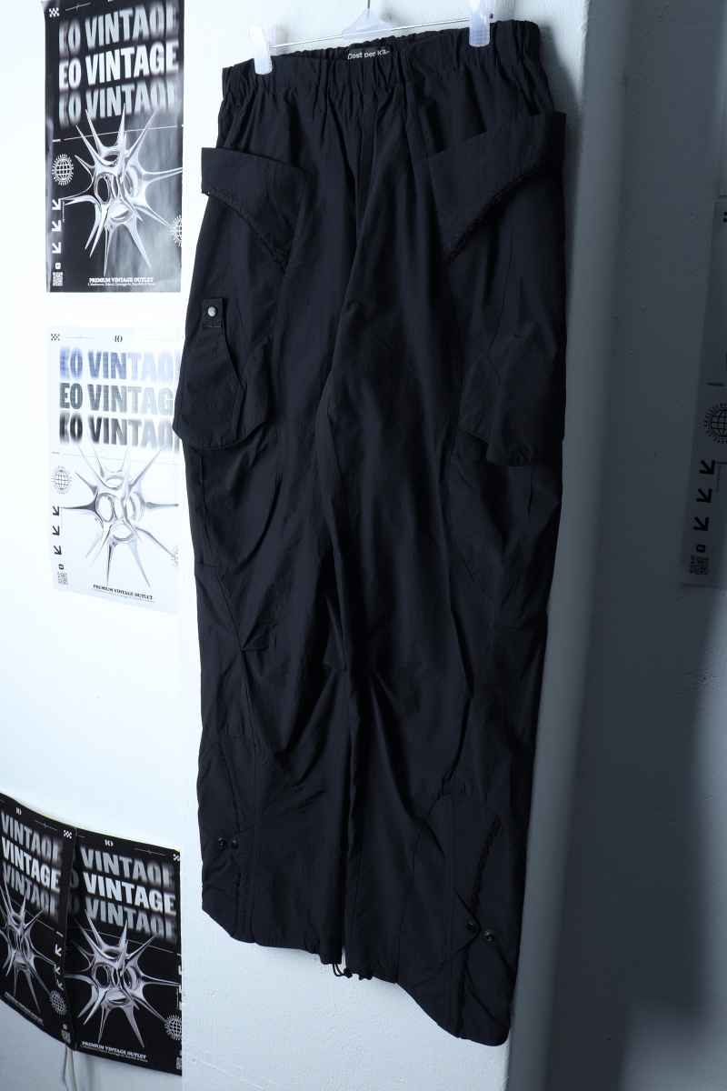 (L) 코스트퍼킬로 트레이닝복 바지 나일론 블랙 레이스디테일-240E