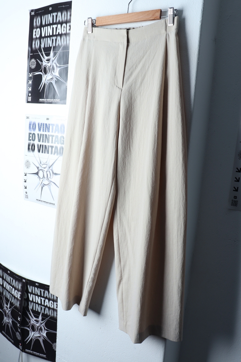 W(S) 랑방 슬랙스 경량 바지 와이드 베이지 한정판 한섬-2414