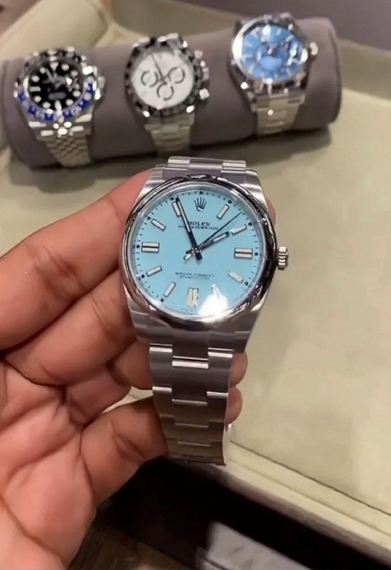 롤렉스 오이스터 퍼페츄얼 41 터콰이즈 블루