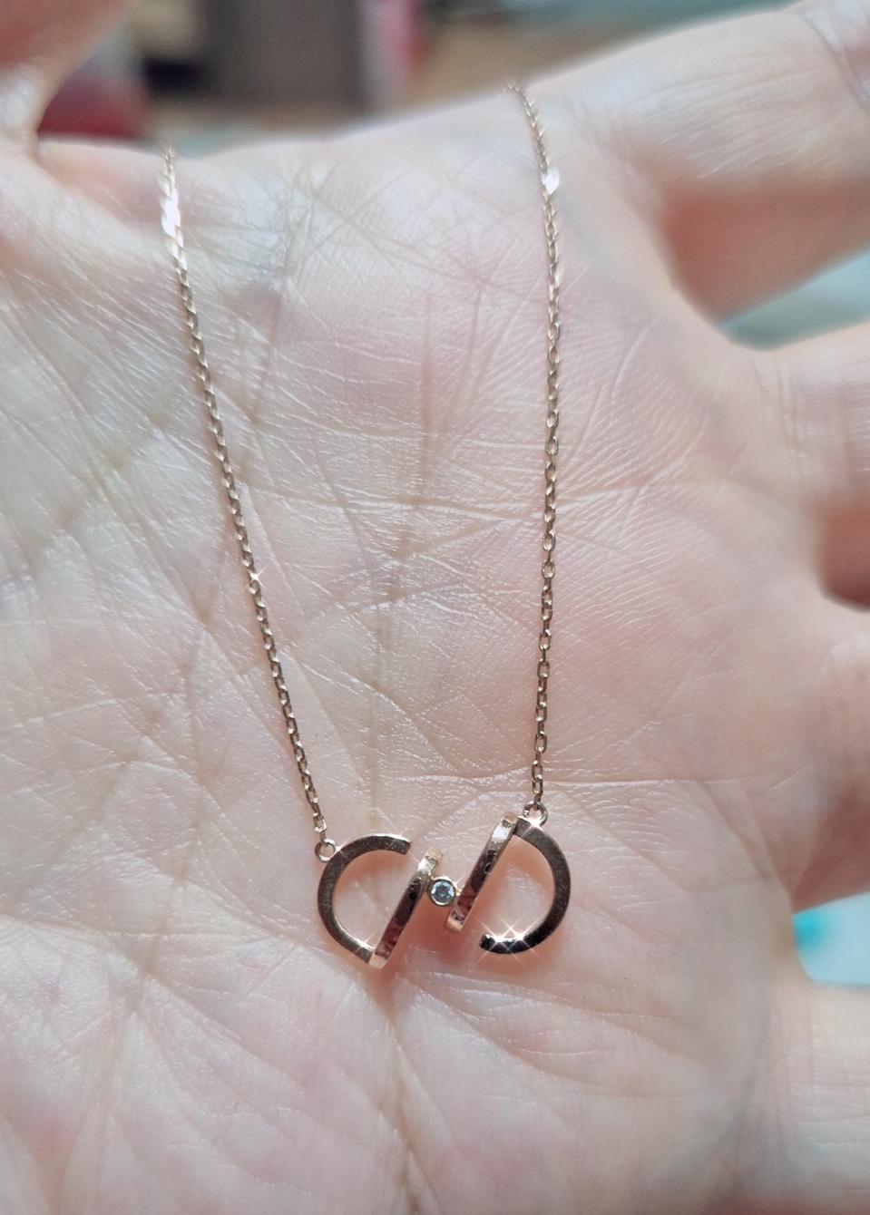 스톤헨지 14k 로즈골드 she 목걸이