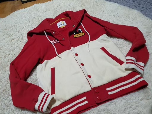 팬콧 후드 야구 점퍼 M 사이즈입니다빨간색과 흰색 조합이 예뻐요면 8
