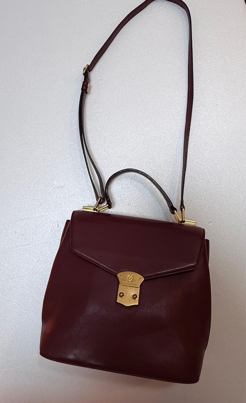 루이까또즈 버건디 가죽 숄더백 크로스백