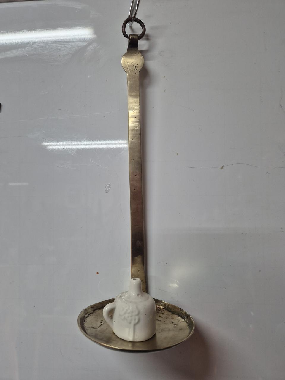 옛날방짜유기국자등잔(부엌등잔)