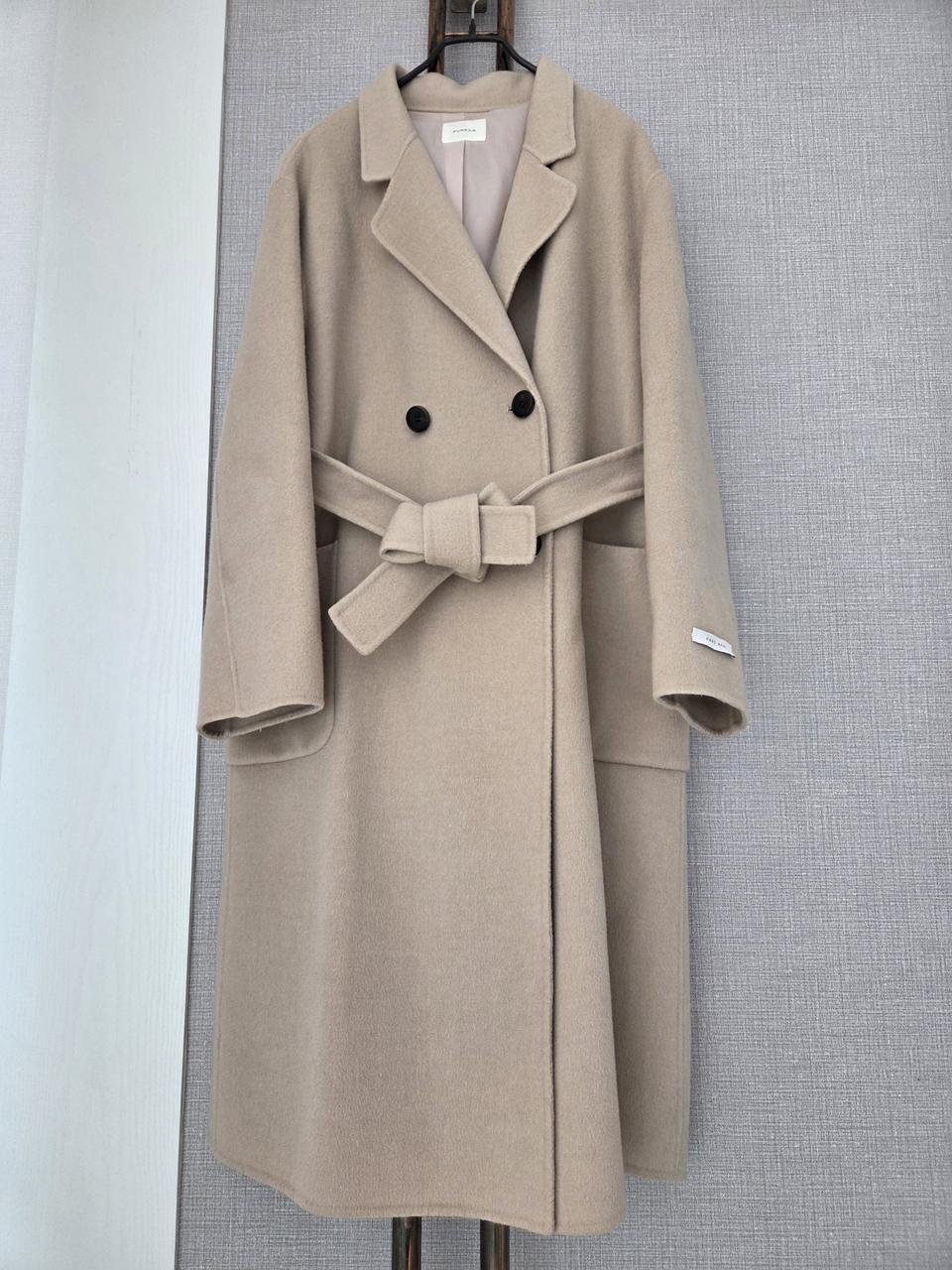 PUREDA 울90% 핸드메이드 롱코트