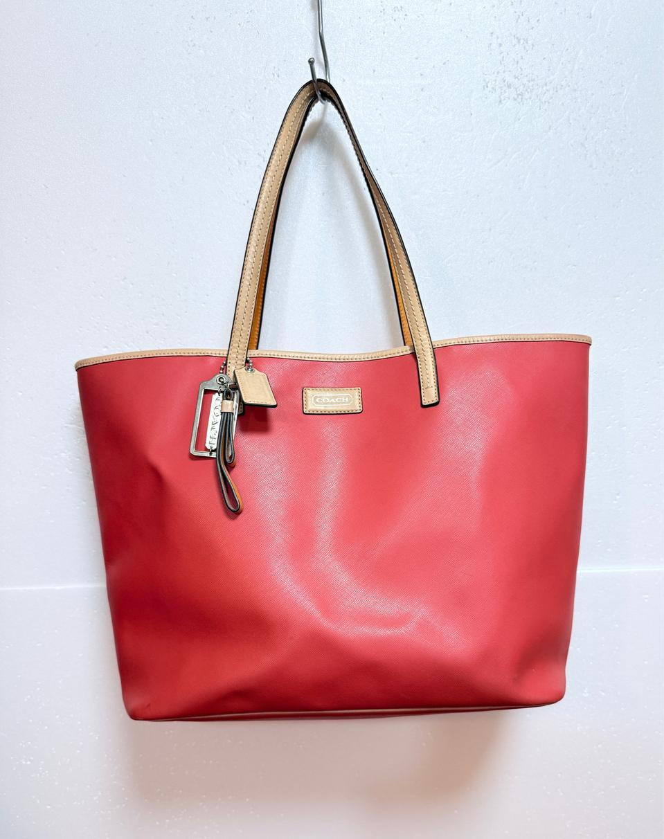 코치 파크 메트로 가죽 토트백