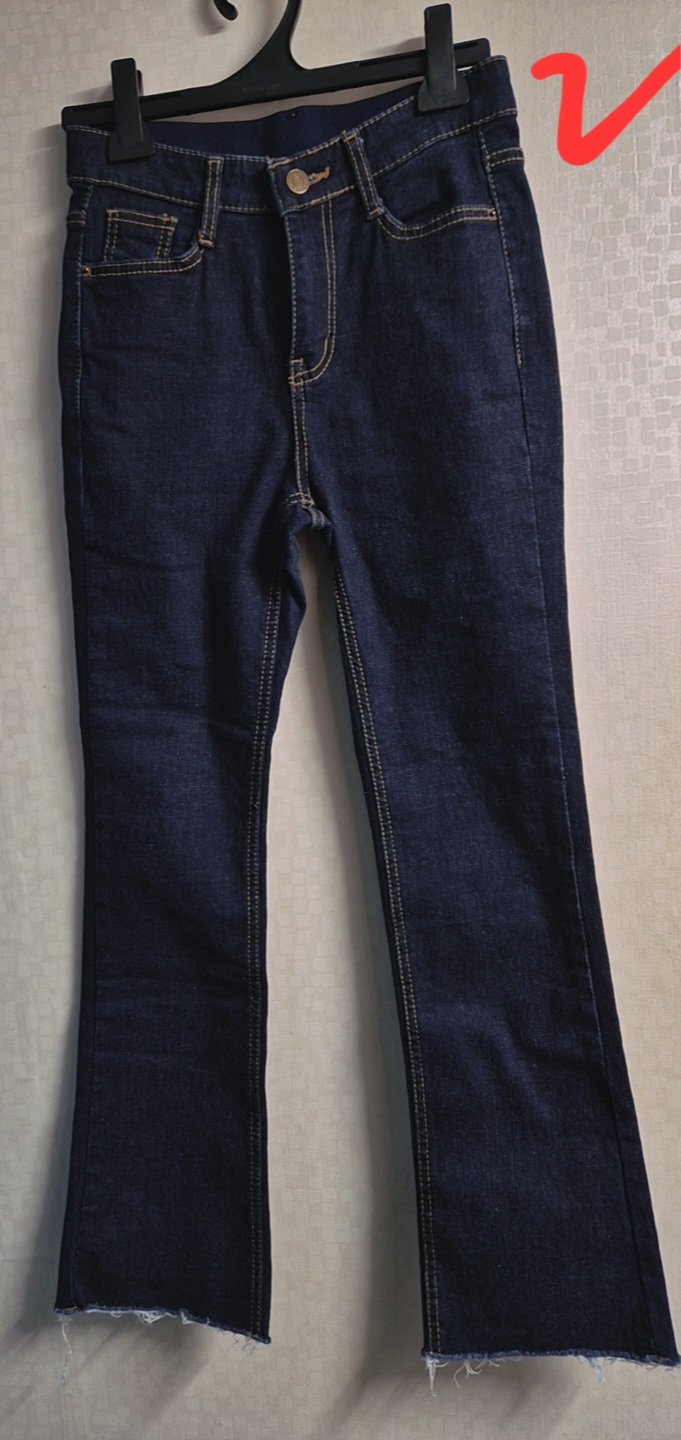 FLYUP 컷오프 청바지 S