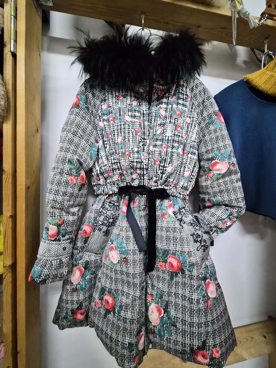 레니본 플라워 패딩