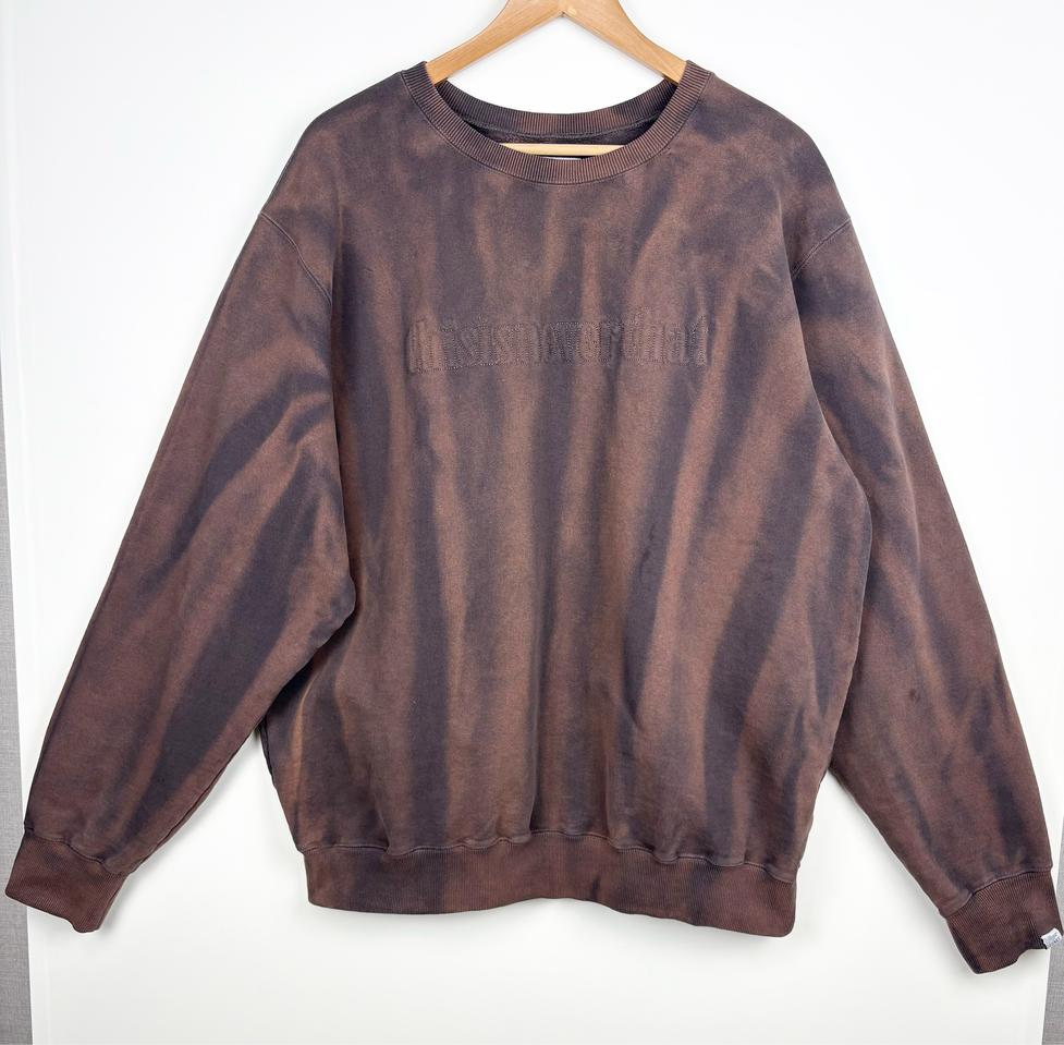 디스이즈네버댓 브라운 워싱 맨투맨 (기모)